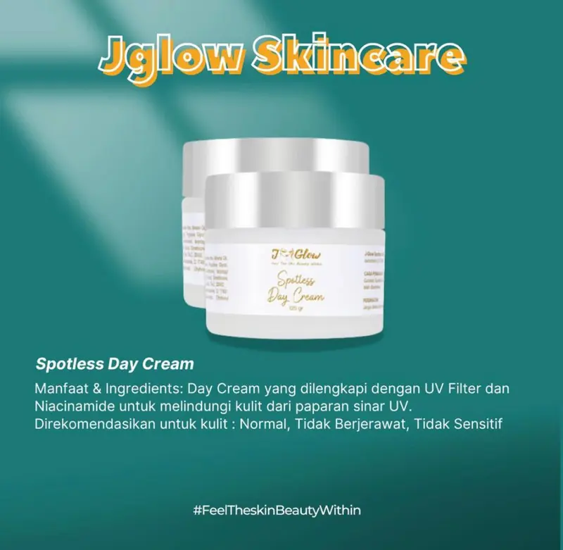 J-GLOW - Spotless Sunscreen | Skincare untuk Mencerahkan Kulit Wajah yang Kusam - 12,5 Gram 2