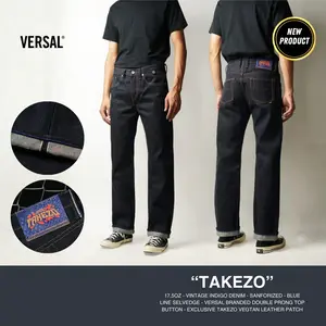 Versal The Finest-TAKEZO 17,5oz Blue Line Selvedge Denim (Ready Stock)