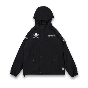 Salvio Hexia Casual Waterproof Jacket Skull White Stripes Black