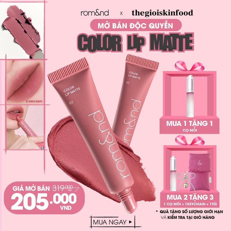 [NEW] Son Bùn Kiêm Má Hồng Romand Color Lip Matte 8g