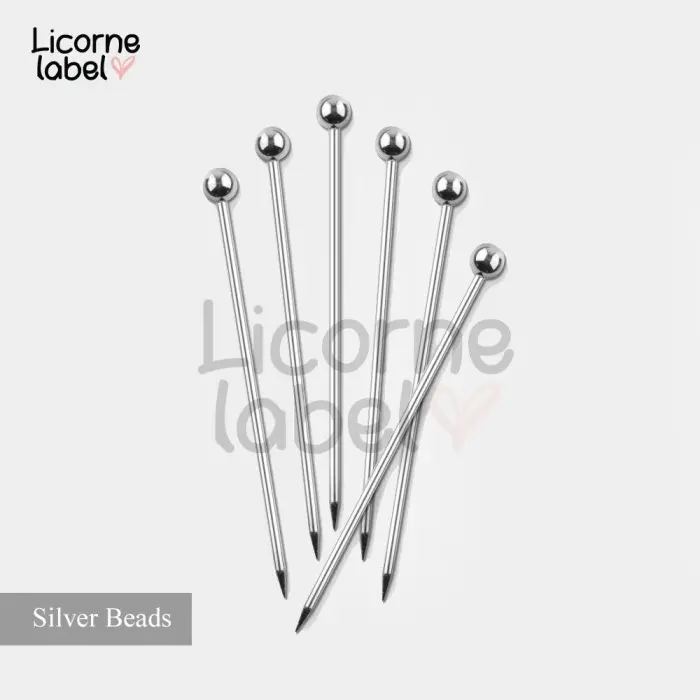 I❤7A Garnish Skewer Cocktail Picker Stainless Tusukan Besi P➸K4 4
