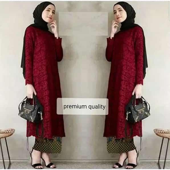 GAMIS BROKAT  TERBARU / ATASAN WANITA BROKAT MODERN / TUNIK BAHAN 3