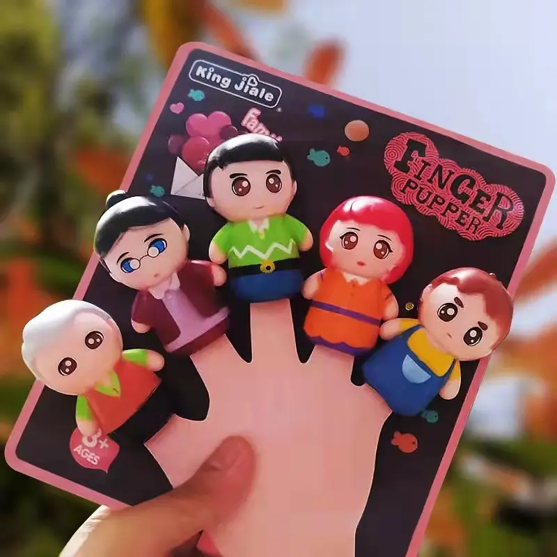 Mainan Soft Finger Puppet Jari Tangan Boneka 5 PCS / Finger Family Bahan full Karet 1