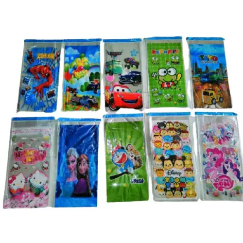 plastik snack ulang tahun uk sedang 40×20 isi 10 pcs plastik snack karakter anak