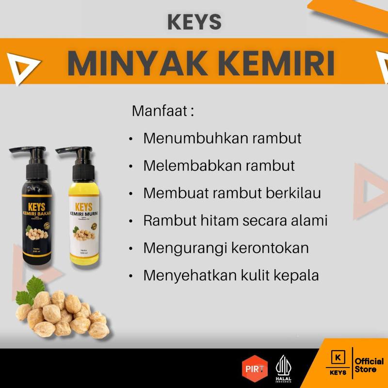 Keys Minyak Kemiri Bakar 100ml Kemiri Murni Minyak Penumbuh Rambut Penebal Rambut 5