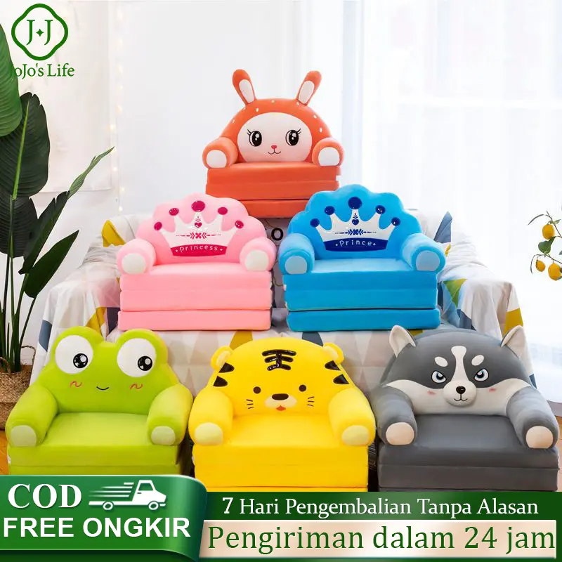 Sofa Lipat Kursi Santai Sofa Lipat Anak Kursi Anak Sofa Kecil Gaya Kartun Dapat Dilepas Dan Dicuci