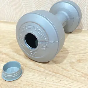 POTENCE Barbel Dumbbell kosongan tanpa isi harga 1pcs warna silver (sudah plus tutup) dumbel kosongan potence
