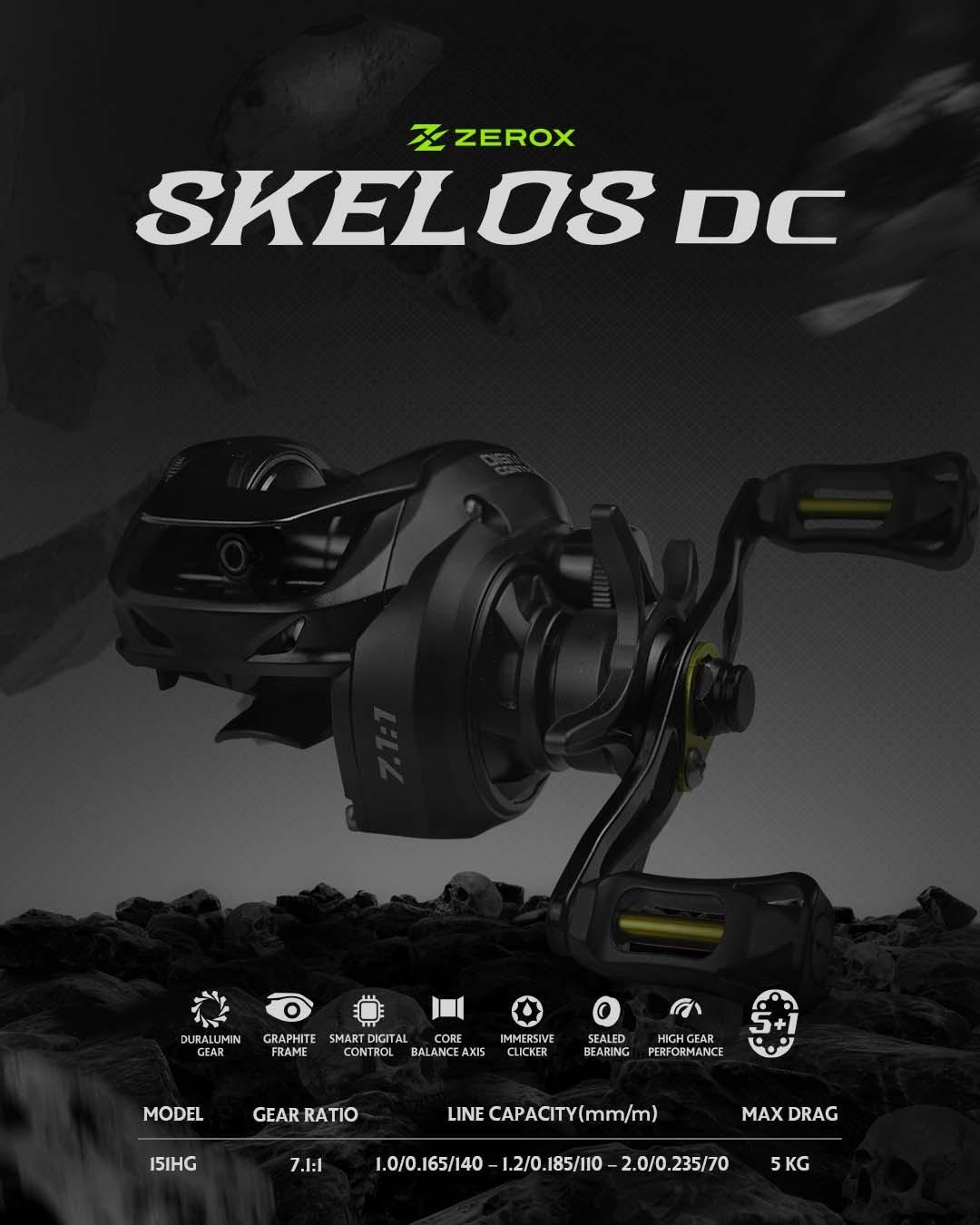 Reel BaitCasting Digital Control Zerox Skelos 151HG
