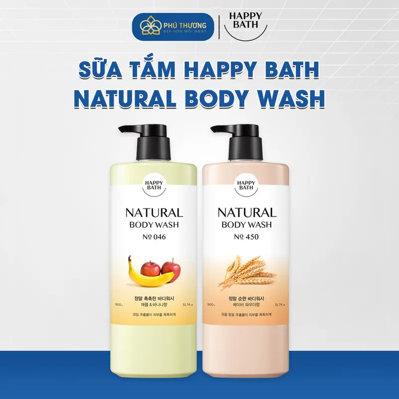 Sữa Tắm Happy Bath Natural Body Wash 900g 0