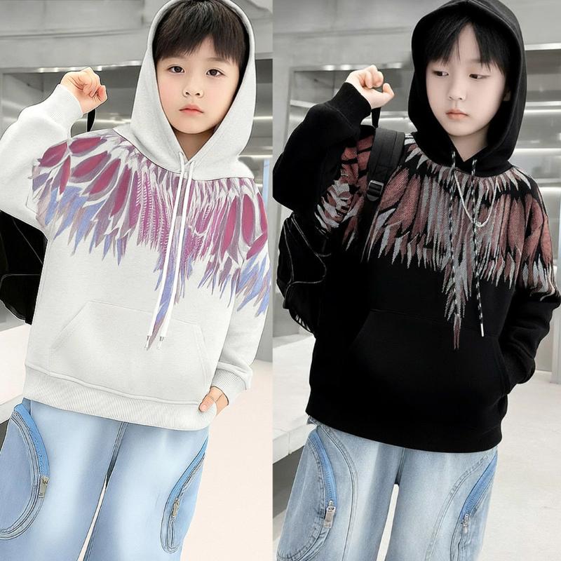 Áo hoodie nỉ 2 da dày dặn in hình cánh chim cho bé trai { 10kg -50kg } phong cách boy phố