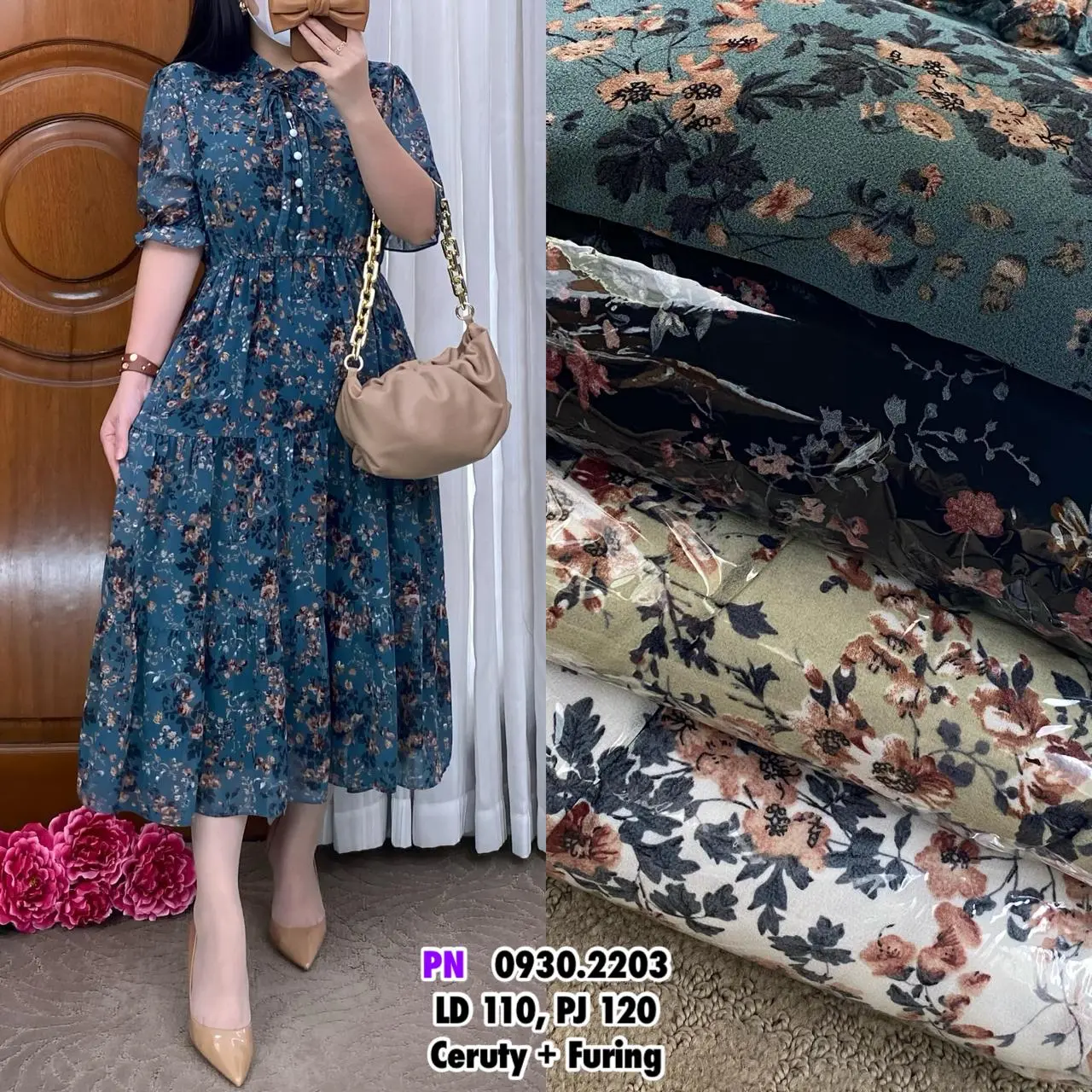 F753 Midi Dress Karina Cantik