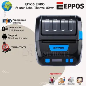Printer Bluetooth Resi Barcode Thermal Eppos EP805 [Dual Mode] Mobile Printer Bluetooth Stiker 80mm