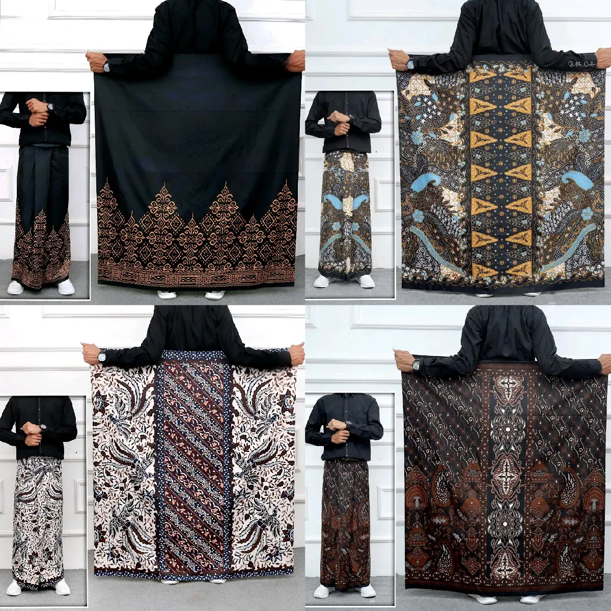 Sarung Batik Pria Dewasa Katun Halus Premium Sarung Batik Pekalongan Sarung Santri Muslim Motif Kekinian Nyaman Di Pakai sarung tawon Hitam