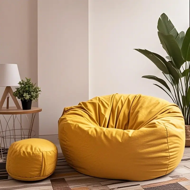 Sofa Bed Minimalis Nordic: Warna Netral + Aksen Merah, Material Ramah Lingkungan | Garansi 1 Tahun Furniture Cafe 5