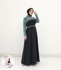 Gambar GAMIS OZIAS JETBLACK 03931 LD 105 I Gaun Remaja Muslimah I Fashion Muslim Nyaman Panjang Dress Santai - hitam combi Matcha dari Ozias.id Kota Administrasi Jakarta Barat 5 Tokopedia