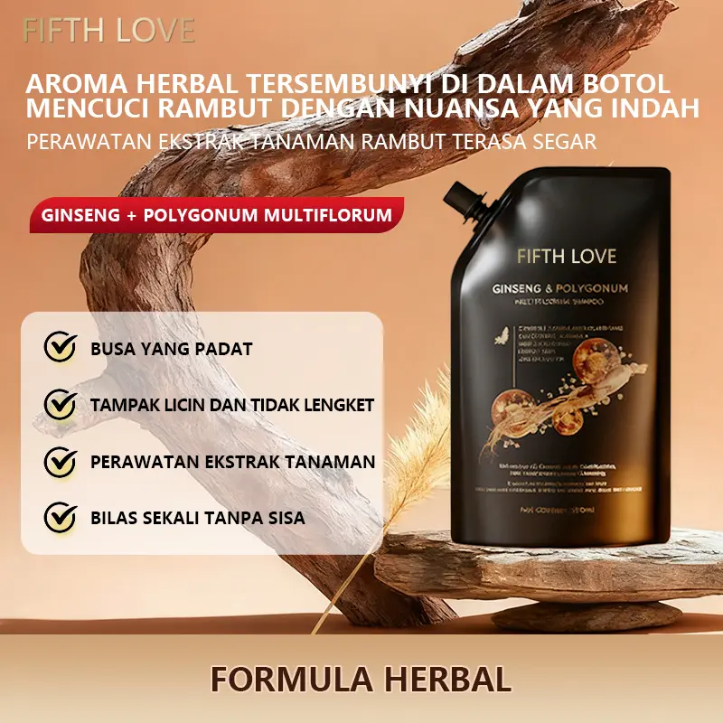 【FIFTH LOVE Produk Laris Manis】Sampo Anti-Rambut Rontok Ginseng dan Polygonum Multiflorum