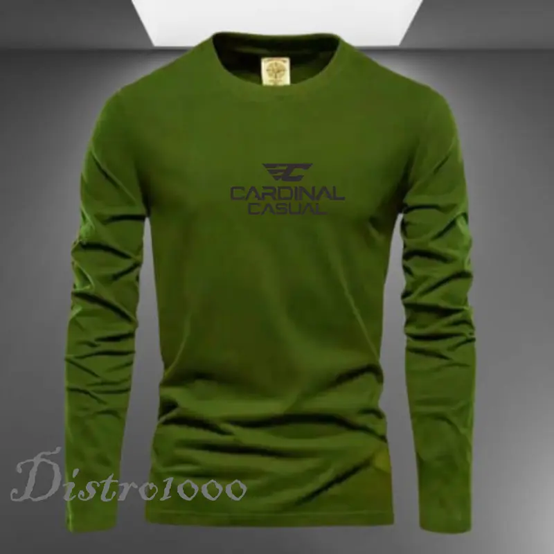 PROMO COD ( BAHAN TEBAL )  Kaos Distro 100% COTTON Kaos pria I Wanita Lengan Panjang[C4RD1N4L C4SU4L]  prin BLAK  Premium 7