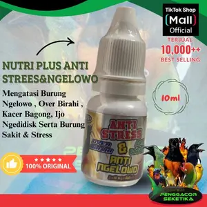 NutriPluss Anti nglowo Stress Vitamin Suplemen Burung Kicau Vitamin Penggacor Semua Burung