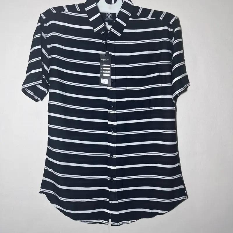 Kemeja Pria Keren Motif Garis Bahan Rayon 3
