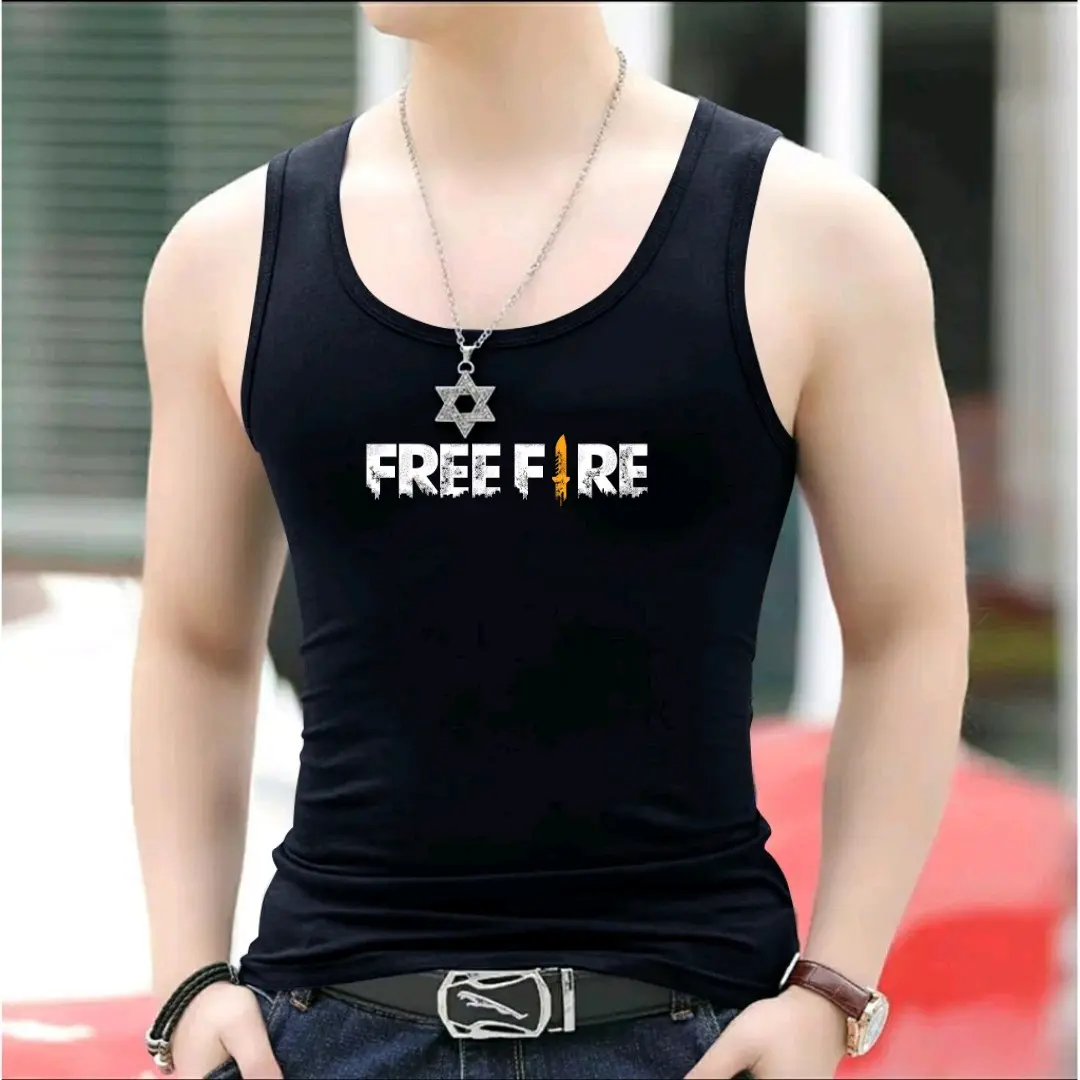 Singlet Pria Motif Free Fire / kaos tanpa lengan / kaos dalam gym / Baju lekbong cowok santai keren fashion