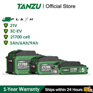 TANZU Baterai 21700 21V 3C 5/10/15 Cells Kapasitas 3000mAh Tegangan 3.7V MT-21V untuk Alat Listrik Ringan dan Aman
