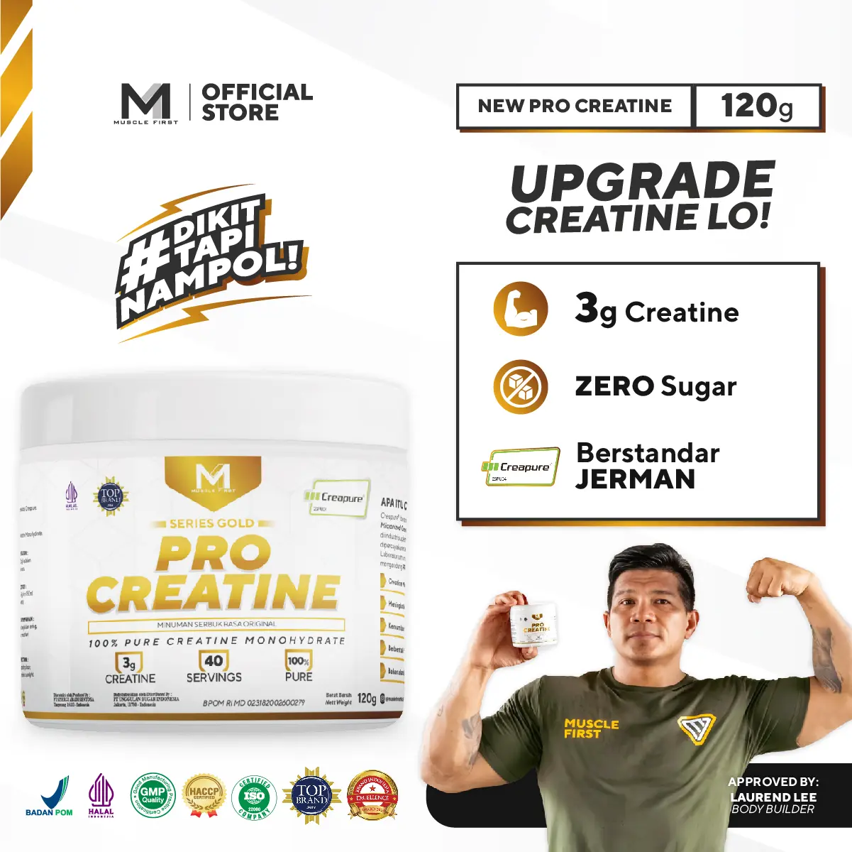 MUSCLE FIRST New Pro Creatine 120gr Creapure - Suplemen Fitness