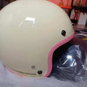 Helm Bogo Hijab Wanita List Pink Helm YRH Full Leher Flat Visor Motorcyle SNI Motorcycle