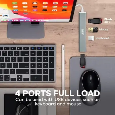 USB Hub Type C 4 in 1 JETE X3 Converter - Garansi 2 Tahun Card 3