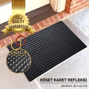 Keset Karpet Anti Slip Karet Refleksi Pijat Kaki Tangan Alat Akupuntur Foot Massage