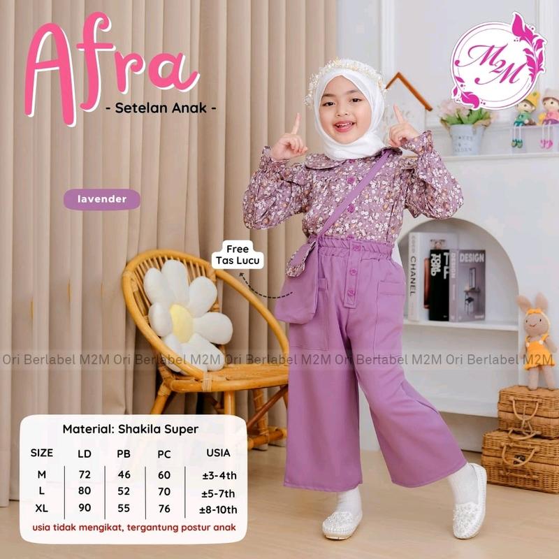 (FreeTas) Afraan set cel kids setelan anak perempuan motif bunga 2