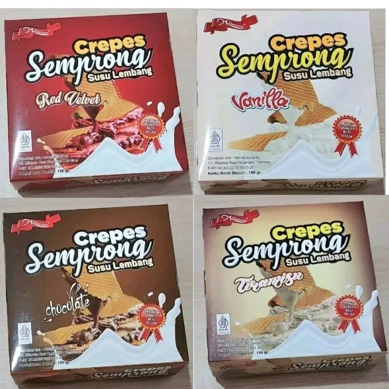 Crepes Semprong Susu Lembang Millarosa | Isi 12 | 150 gram
