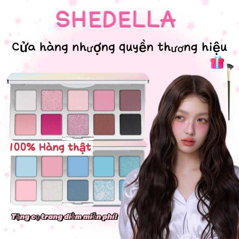   Mua Live Mần Đẹp tặng cọ  Bảng Phấn Mắt Shedella Dreamy 10 Màu Dành Cho Nữ 10g 