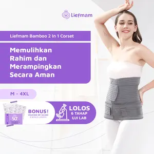 Liefmam Bamboo 2 in 1 - Korset Perut & Panggul Pasca Melahirkan Serat Bambu Anti Bakteri & Anti Bau Aman Kulit Sensitif