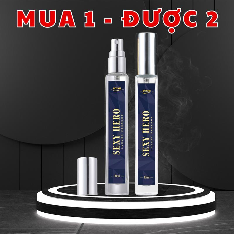 (MUA 1 ĐƯỢC 2) Nước Hoa Nam Thơm Lâu Cuốn Hút SEXY HERO 10ml Dạng Phun Sương Hương Thơm Quyến Rũ Và Sang Trọng Cosmetic Perfume Xịt Thơm Mỹ Phẩm 1