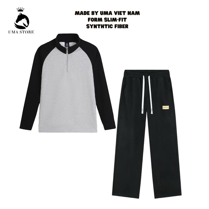 Bộ Nhung Tăm UMA STORE Có Quần Ống Suông thể thao trẻ trung năng động nam nữ hot new 2025 Form Slim-Fit Synthhtic Fiber Made by UMA VIET NAM