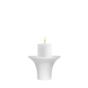 Tempat Lilin Keramik 11.6CM (1PCS) Putih Polos By Indo Keramik / Candle Holder Keramik / FR12-AAG