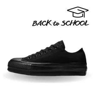 Sepatu Sekolah Hitam AllStars Tinggi Dan Pendek Chuck Taylor Classic 70s Low High Sepatu sekolah hitam Polos Murah Terbaru ~ Bonus Kaos Kaki