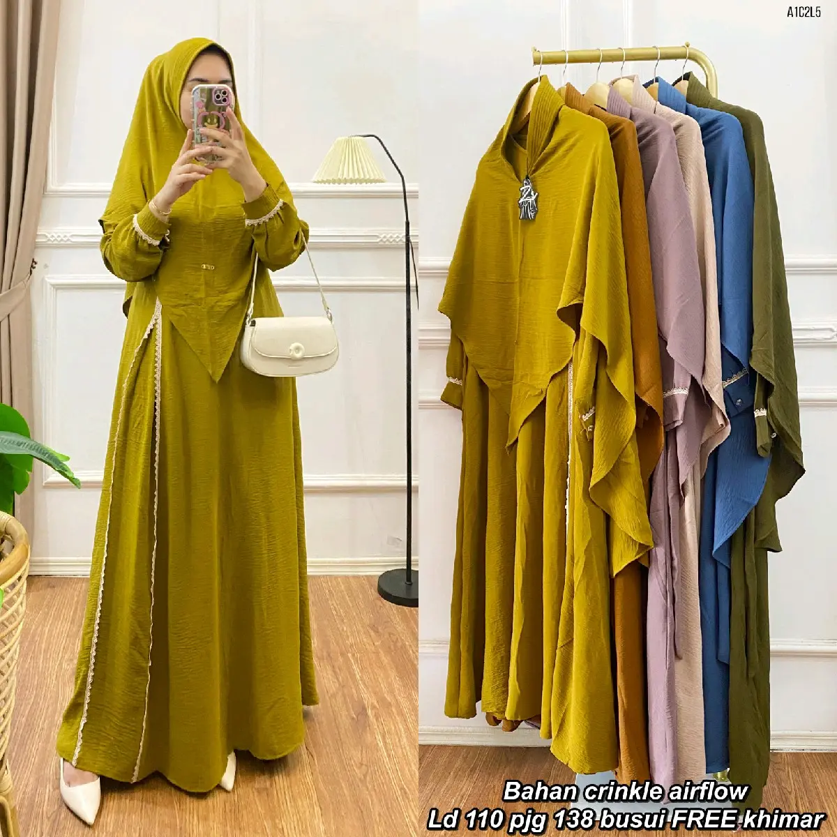 set khimar renda️️ ,simpel dan cantik banget