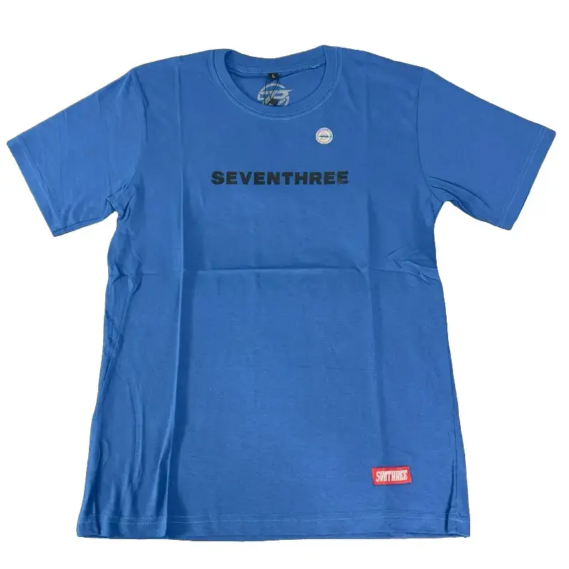 Baju Kaos Seventhree Biru Unisex - Model Terbaru Distro Lokal Bandung - Combed 30s, Logo, Tebal, Katun, Branded, Keren Nyaman Pria Lembut 0