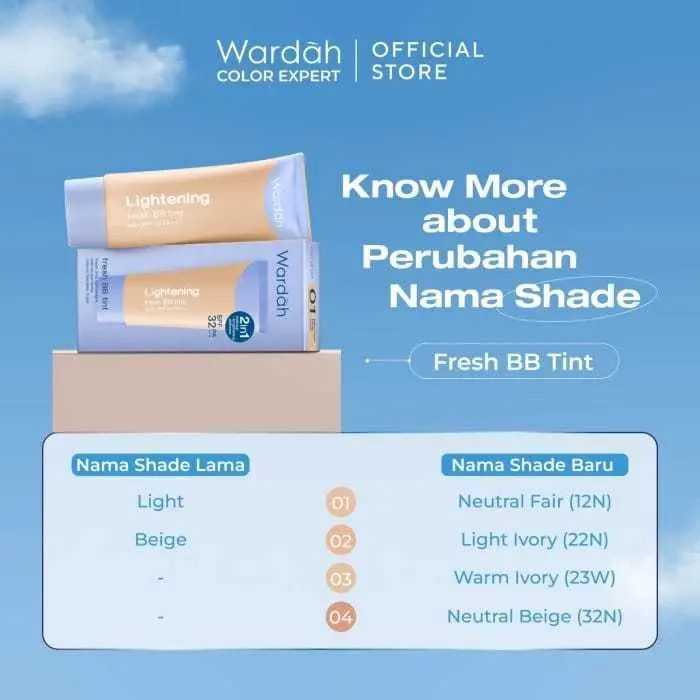 Wardah Lightening Fresh BB Tint 15ml - Wardah Lightening BB Cream 4 Warna BPOM Wajah Foundation 3