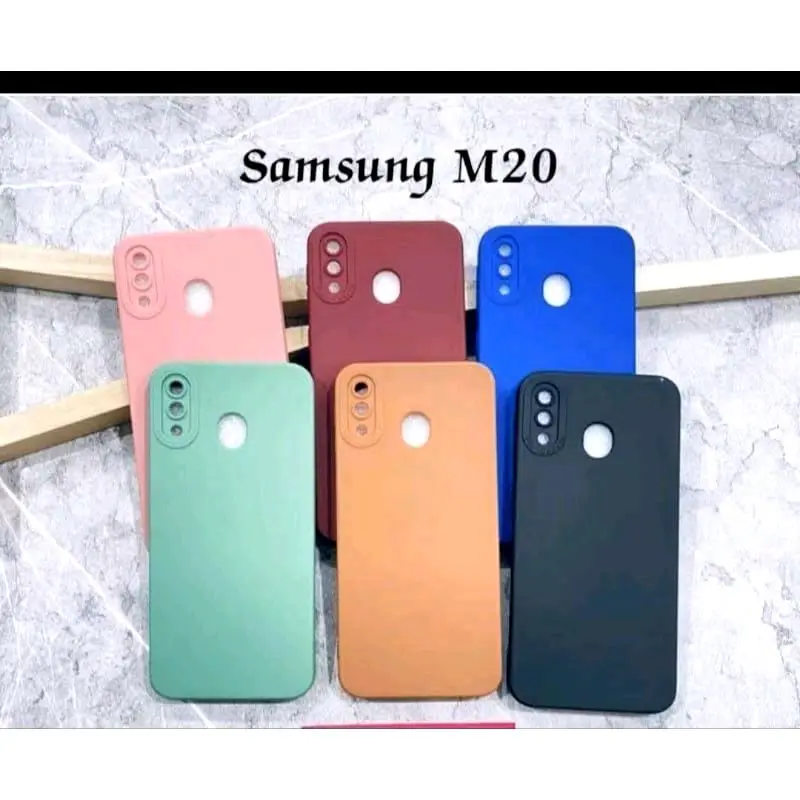 Softcase Untuk HP Samsung M20 Selikon pro Camera Full Black pelindung belakang Silikon Casing