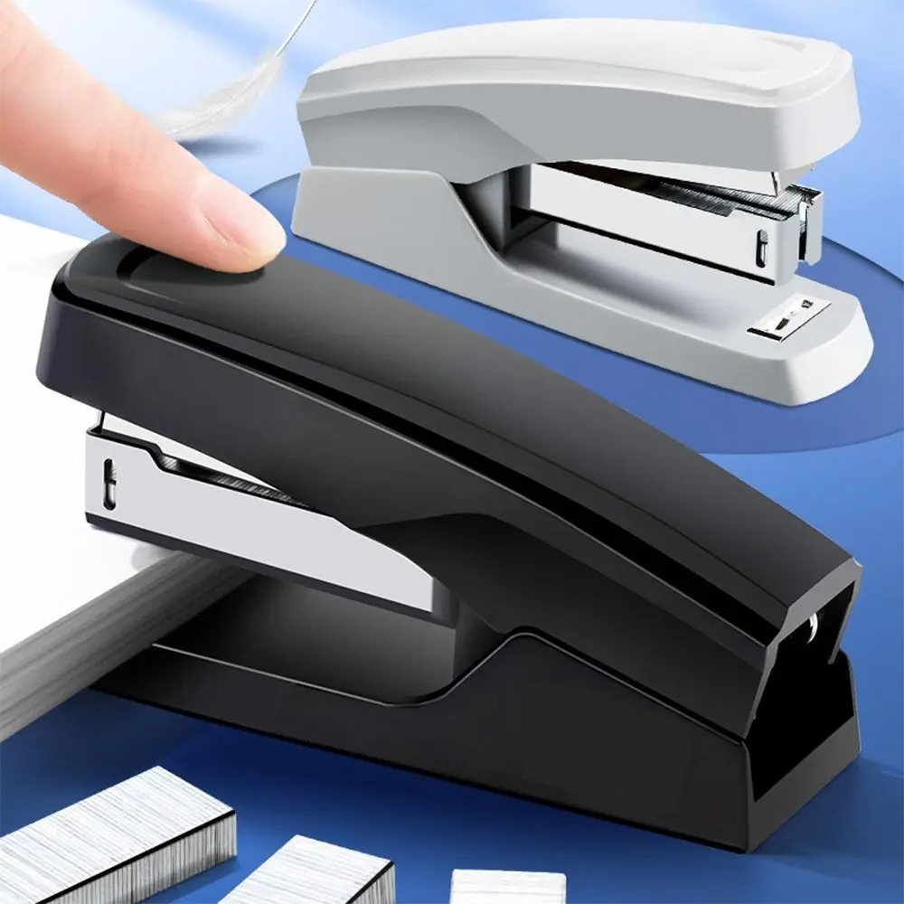 Fashion Use 24/6 Staples Stapler Mini Portable Color Stapling Machine Large Size Effortless Long Stapler Bookbinding Supplies