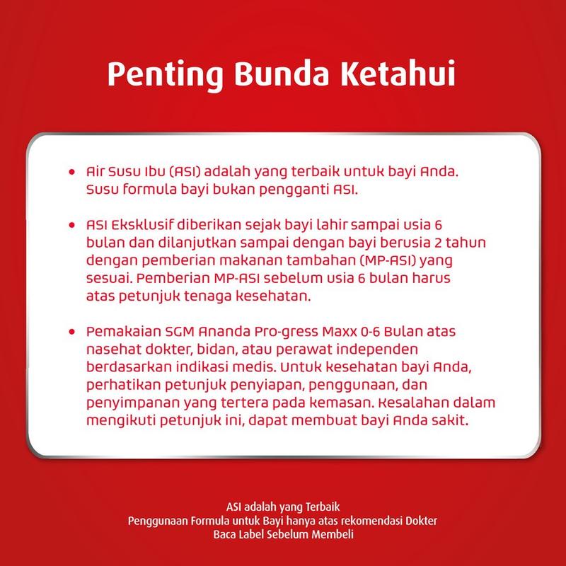 600GR SGM Ananda 0-6 Bln I Susu Formula Bayi 4