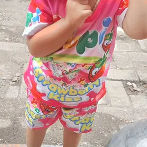 SETELAN ANAK laki laki / perempuan motif indomie  sotomie chitato tango beng-beng oreo  & greenfields