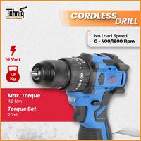 Gambar H&L HL 812 V2 Mesin Bor Baterai Tanpa Kabel  16V Set Cordless Drill Electrik 10MM - HL 812 dari tehniqdotcom Kota Administrasi Jakarta Barat 2 Tokopedia
