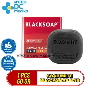 Scabimite 60 Gr Blacksoap Melindungi Kulit Dari Kuman Dan Bakteri Serta Melembabkan Kulit Gatal-Gatal Pada Kulit Dan Masalah Kulit Lainnya Sabun Hitam Arang
