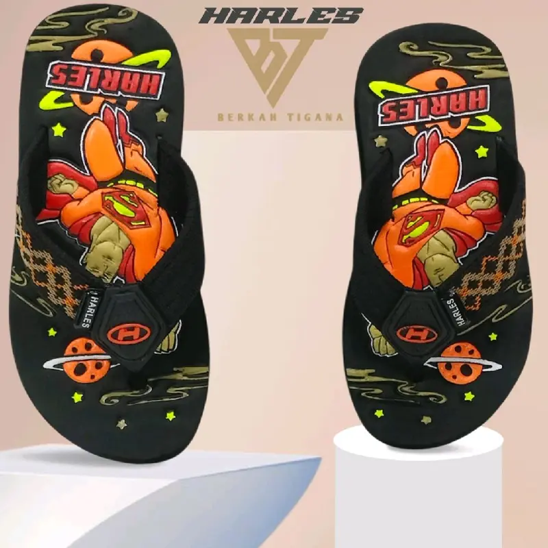 SENDAL JEPIT GUNUNG  HARLES ANAK LAKI-LAKI USIA DIBAWAH 4 SETENGAH TAHUN MOTIF SUPER HERO 4