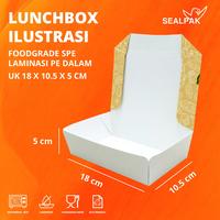 Gambar SEALPAK Lunchbox Kertas PE Dalam Tebal Food Grade | Motif Menu Ilustrasi | ISI 50 Pcs Pcs | Ukuran Large dari SEALPAK Kota Administrasi Jakarta Pusat 2 Tokopedia