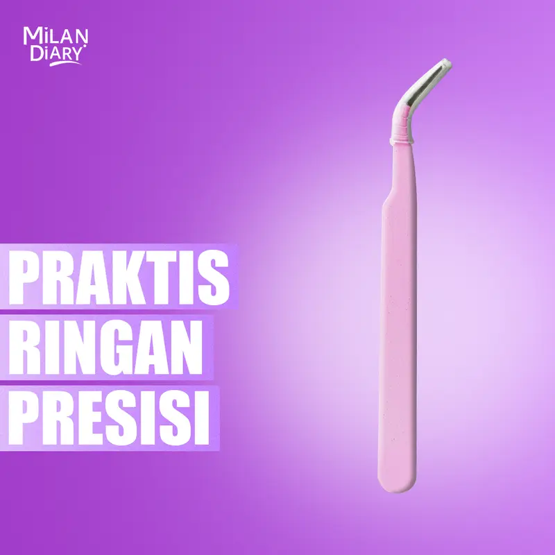 Pinset / Tweezer Melengkung Milan Story | Pinset Bulumata | Eyelash (Warna Acak) 3
