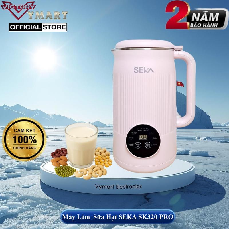  Máy Làm Sữa Hạt Mini Đa Năng 8 in 1 SEKA SK320 PRO 1,2 Lít Lưỡi Dao 10 Cánh - Hàng Chính Hãng 